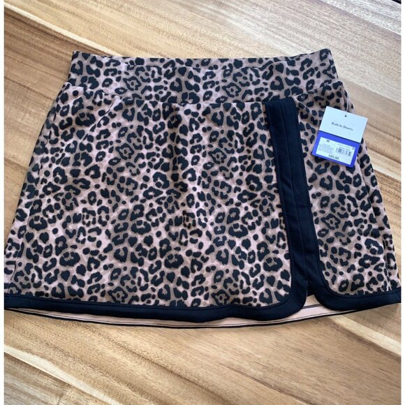 JoyLab Womens Leopard Print Athletic Wrap Skort With Built-In Shorts Medium - Picture 10 of 11